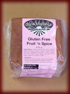 healthybake gluten free fruit 'n spice bread