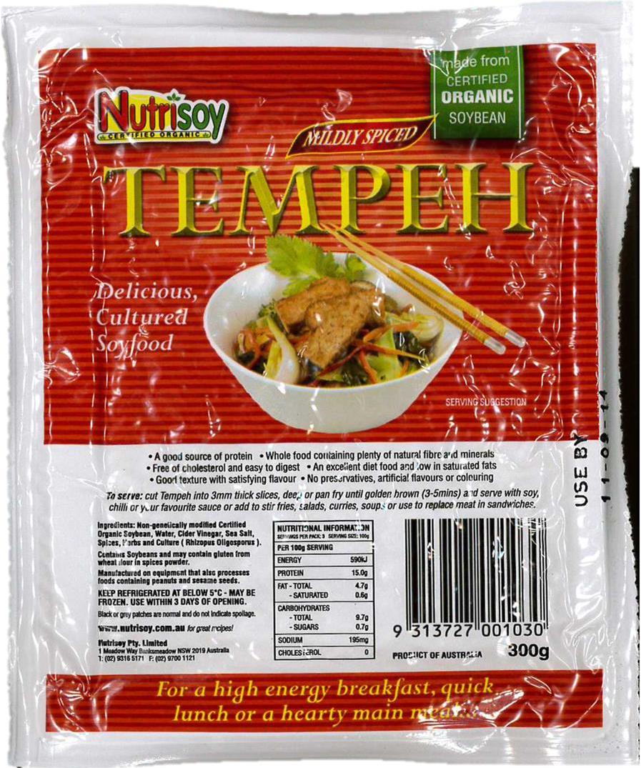 nutrisoy spiced tempeh