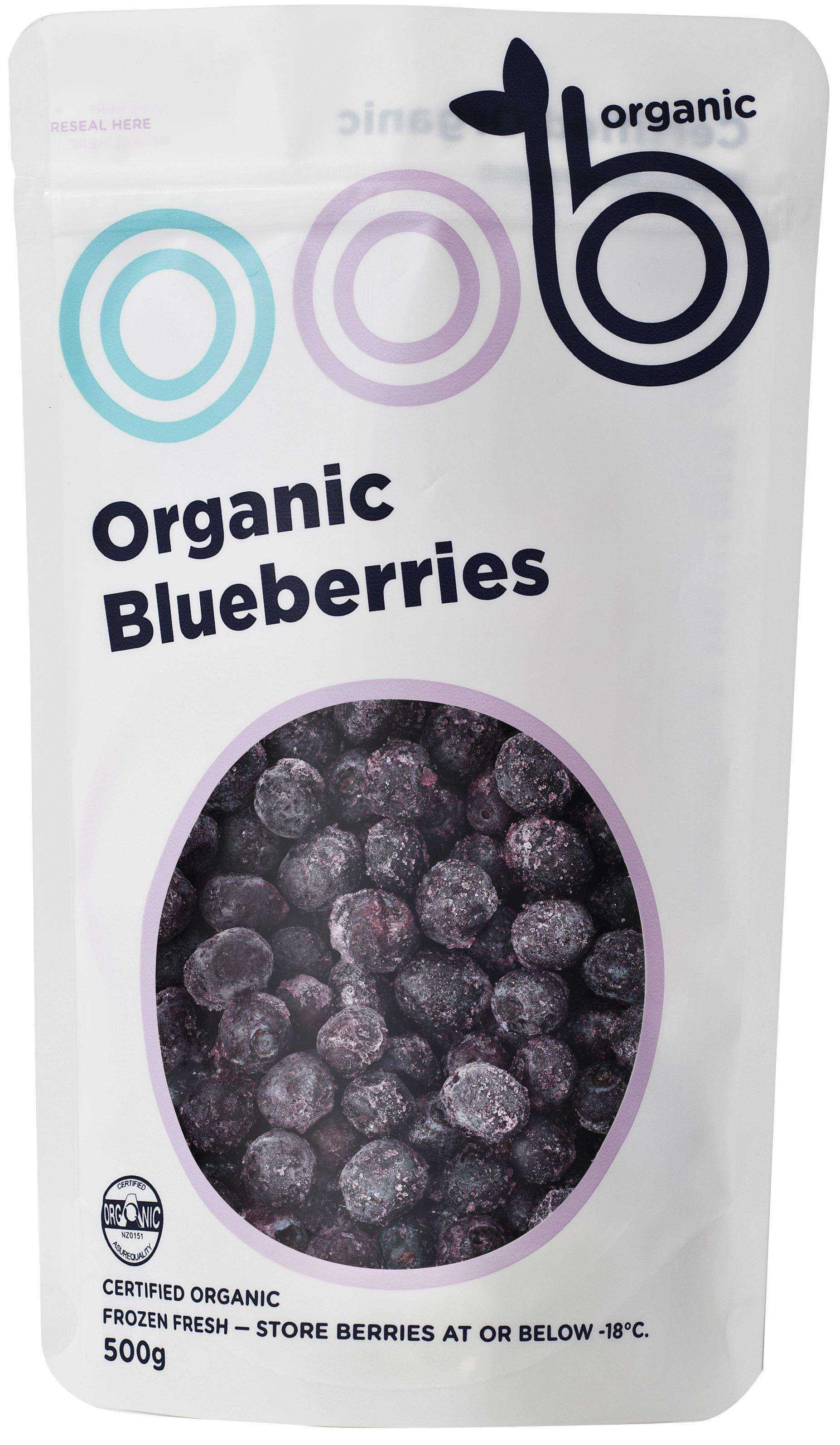 oob organic frozen blueberries
