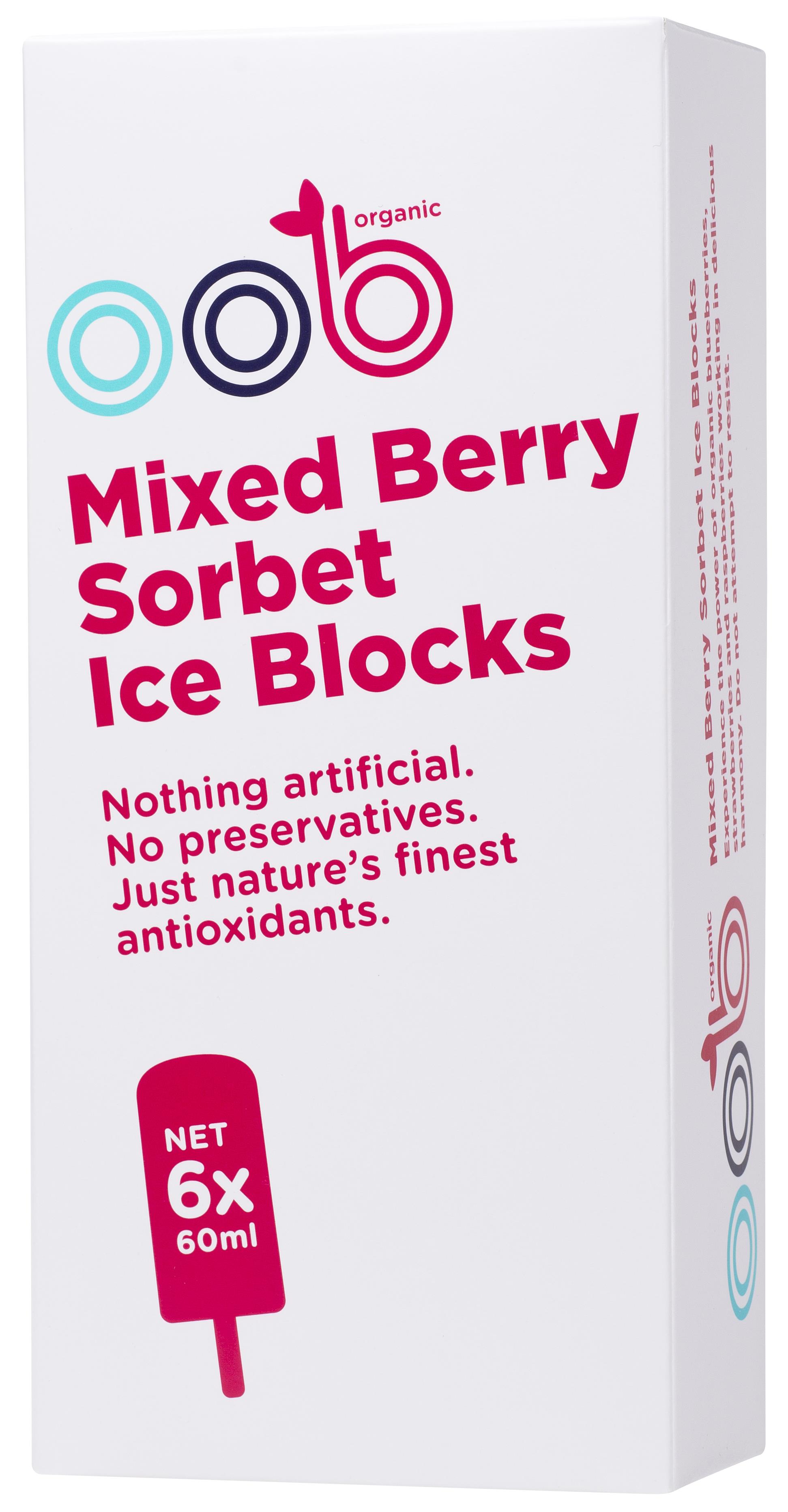 oob organic mixed berry ice blocks