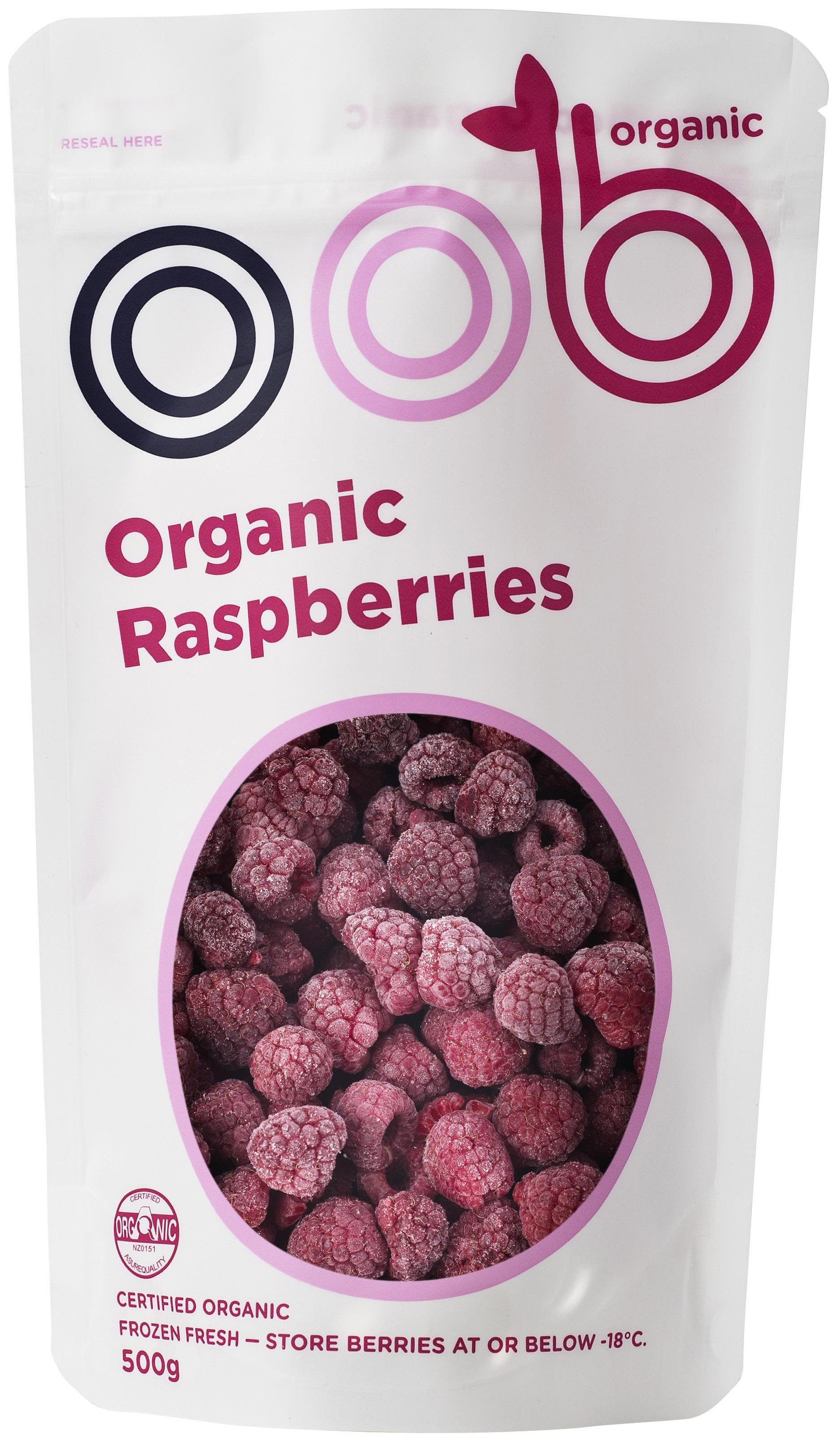 oob organic frozen raspberries