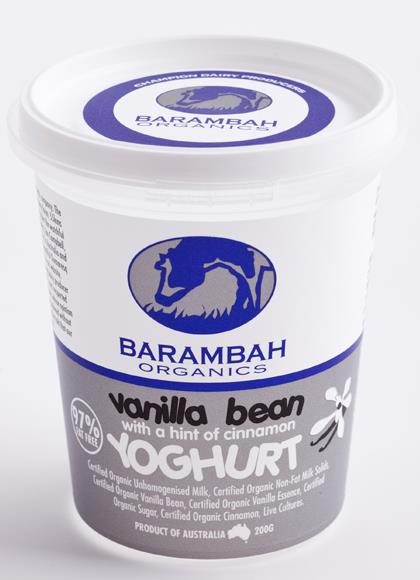 barambah vanilla bean and cinnamn yoghurt